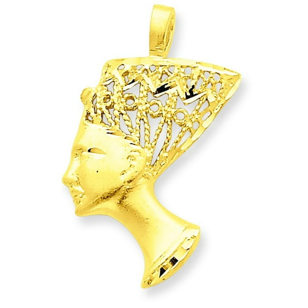 Made in USA Charm 14k Yellow Gold EGYPTIAN QUEEN NEFERTITI Pendant Made in USA Charm 14k Yellow Gold EGYPTIAN QUEEN NEFERTITI Pendant